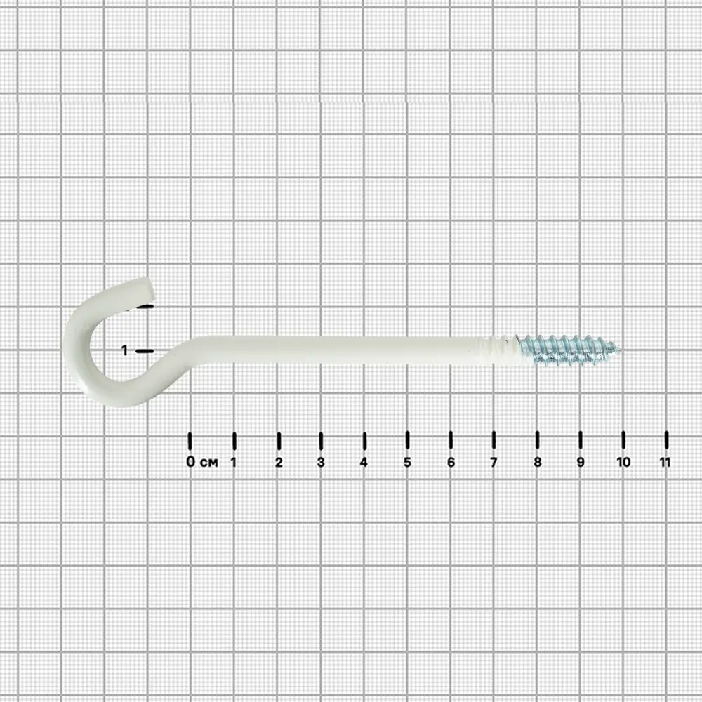 Шуруп-крюк 8x100 мм сталь RAL9003 2 шт Santreyd STLM-2207057 - Вид №1