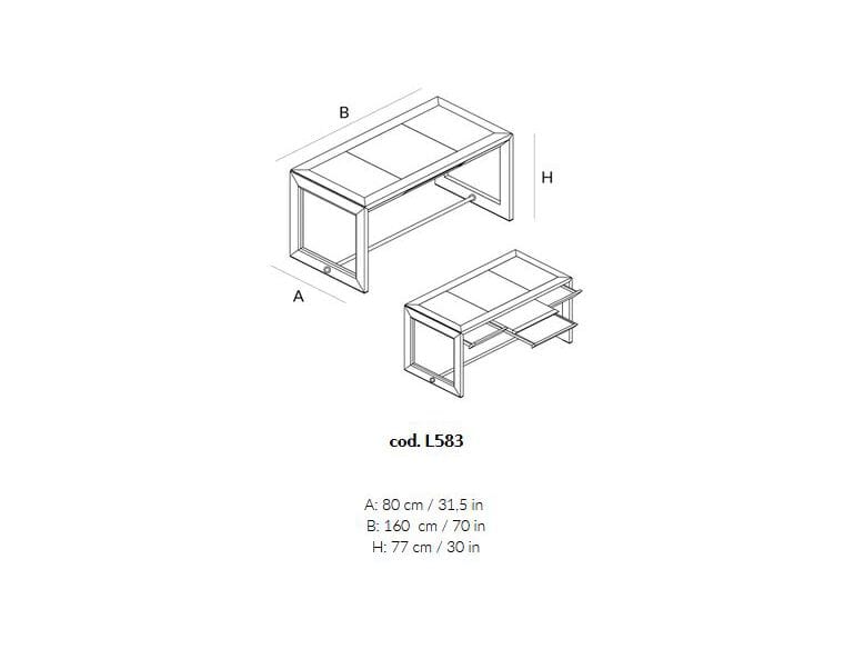 Прямоугольный стол из массива дерева с ящиками Lando APPUNTO ARCH-00152573 - Вид №4
