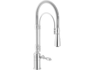 Смеситель для кухни на одно отверстие с выдвижным ручным душем