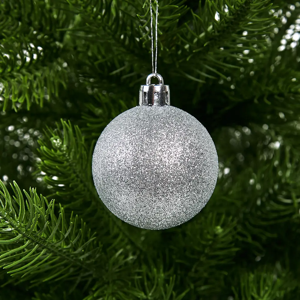 87036328 Набор новогодних шаров Christmas ø5-6 см полистирол цвет белый, зеленый, серебристый 25 шт. STLM-1365365 Santreyd  - Вид №23