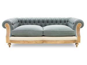 3-местный джутовый диван capitonné