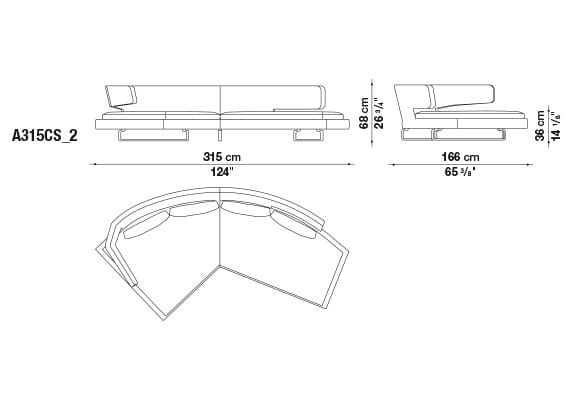 Ткань диван B&B Italia ARNE ARCH-00113103 - Вид №5