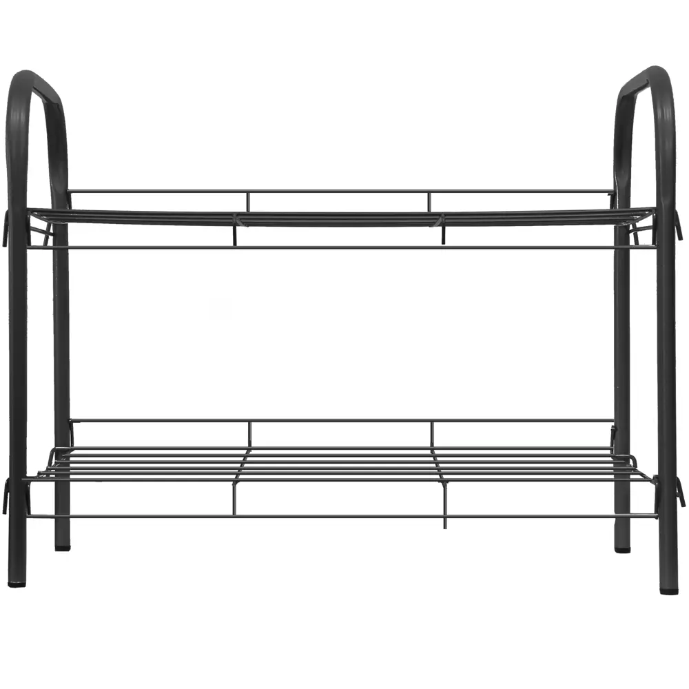 Этажерка для обуви Gromell Makira 46x35.6x27.8 см 2 полки металл черный STLM-2077395 - Вид №1