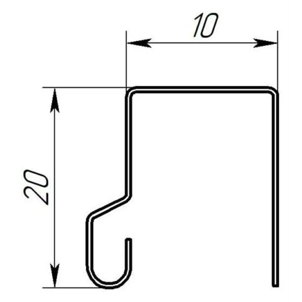 П-планка для профнастила 2 м 0.4 мм оцинкованная ВЕГА STLM-2072734 - Вид №1