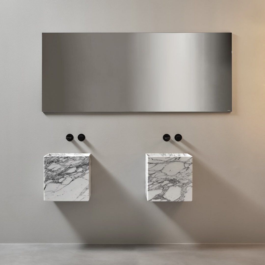 Квадратный подвесной умывальник из натурального камня Antoniolupi NABATEI ARCH-00029362 - Вид №1