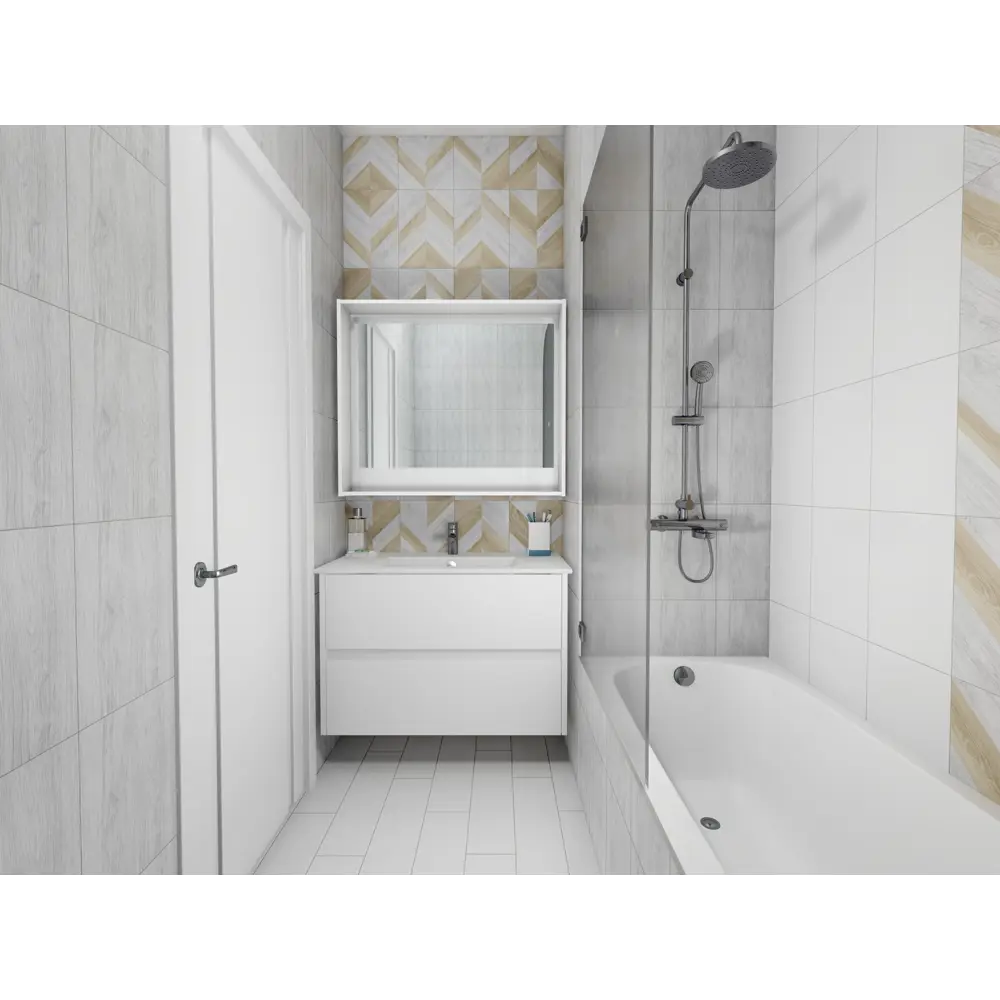 Плитка настенная Wood Fumo 25х35 см 1.4 м² цвет серый BELANI STLM-2055149 - Вид №7