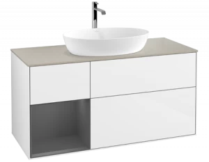 Villeroy&Boch Тумба под раковину Прямоугольная версия FA63GKGF Finion Glossy White Lacquer