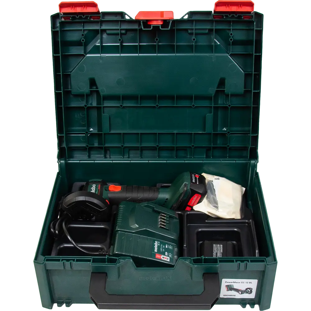 УШМ аккумуляторная бесщеточная Metabo PowerMaxx CC 12 BL 600348500, 12 В Li-Ion 2x2 Ач, 76 мм STLM-2005281 - Вид №4