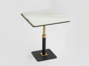 GABRIEL SCOTT Квадратный мраморный журнальный столик Pedestal