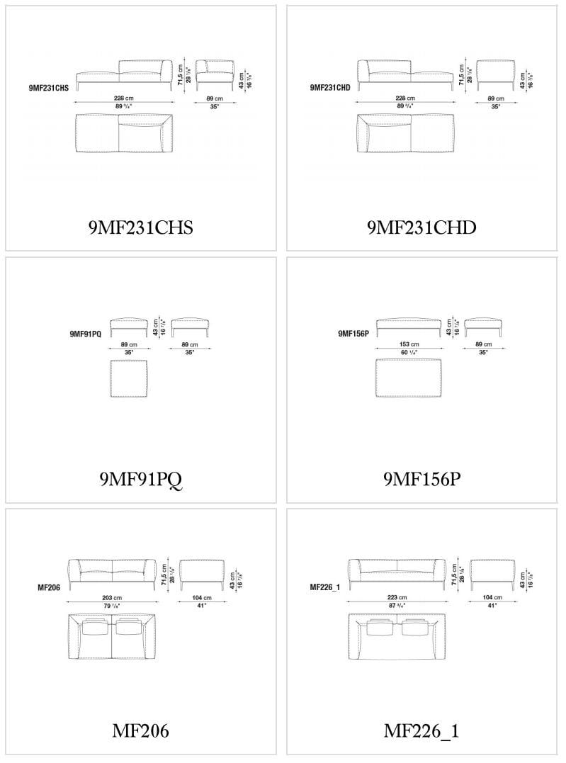 Секционный кожаный диван B&B Italia Michel ARCH-00125729 - Вид №4