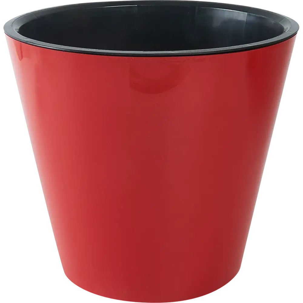 Горшок цветочный ø20 h18.3 см v4 л пластик красный HOMVER London STLM-2018302