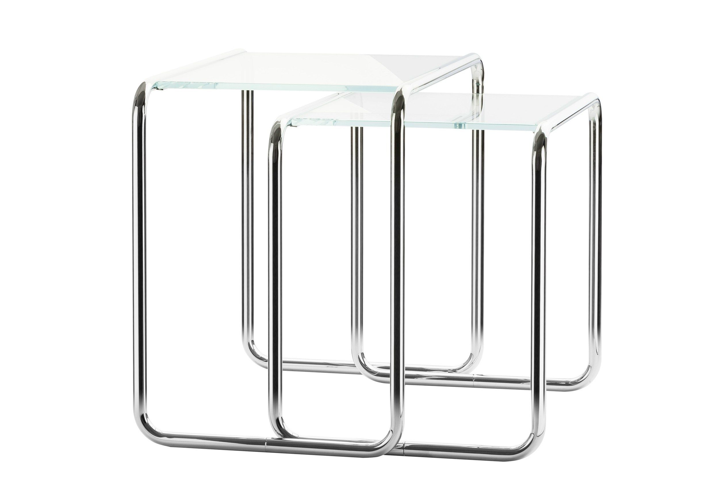 Журнальный столик из стали и стекла THONET B 9 ARCH-00129503 - Вид №1