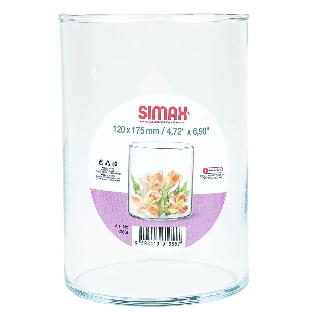 Ваза Simax Drum I стекло цвет прозрачный 17 см 89456065 STLM-2186565 Santreyd  - Вид №5