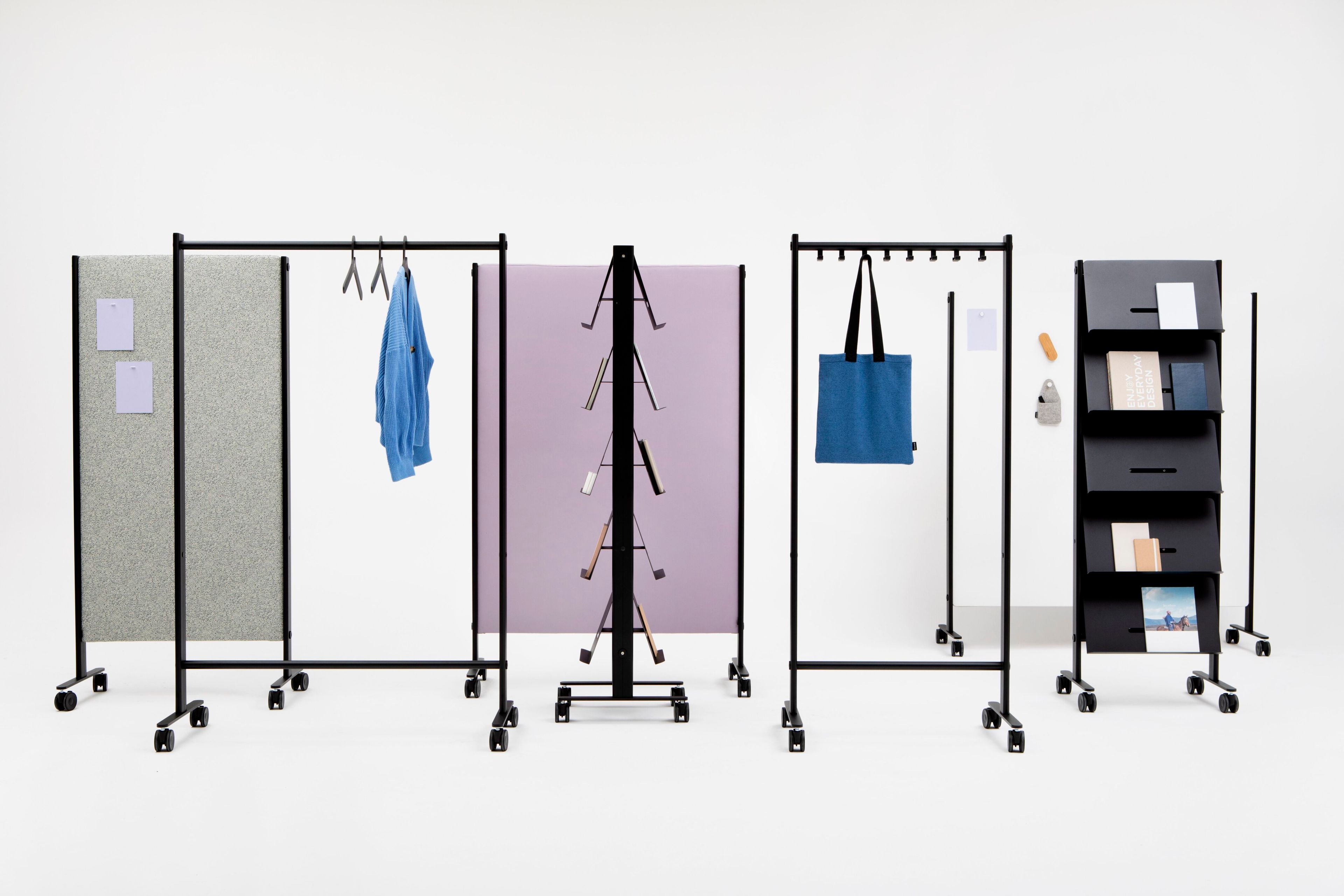 Алюминиевая стойка для журналов с порошковым покрытием с колесами Cascando Round20 ARCH-00039248 - Вид №2