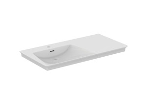 Одинарная керамическая раковина с переливом