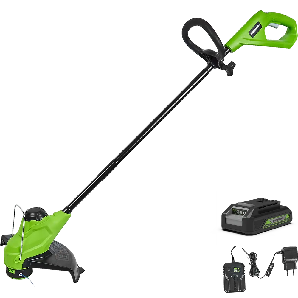 Триммер аккумуляторный GreenWorks 2107207 24 В 1x2 Ач АКБ и ЗУ входит в комплект STLM-2096540