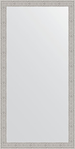 BY 3070 Зеркало в багетной раме - волна алюминий 46 mm EVOFORM Definite