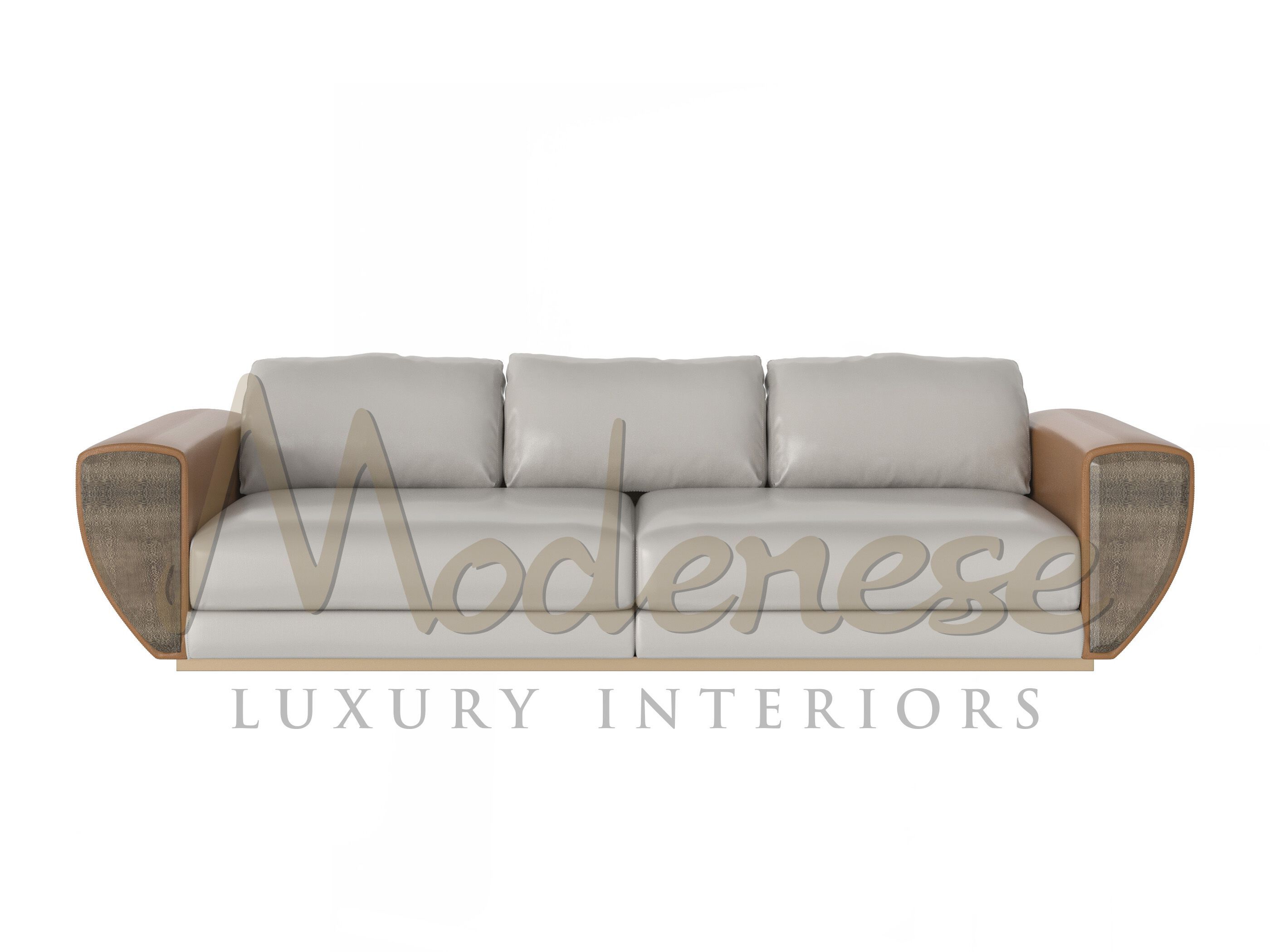 4-местный кожаный диван Modenese Luxury Interiors AURA MINIMALIST ARCH-00061288