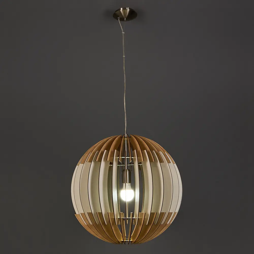 Светильник подвесной «Olmero 1» 1 лампа ø500 мм цвет бежевый Eglo STLM-2009564 - Вид №1