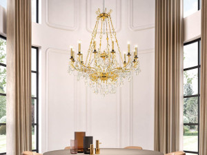 Подвесной светильник с кристаллами