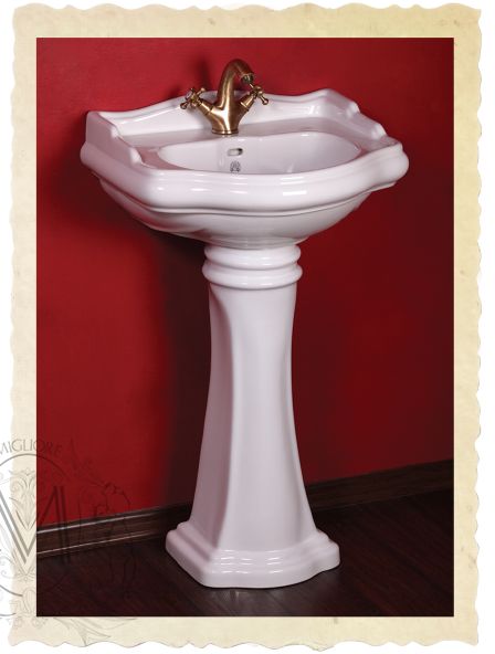 ML.BLL-25.055.Bi/ML.BLL-25.107.BI Подвесная раковина настенная круглая Migliore  белая  - Вид №1