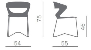 Защелкивающийся стул из полипропилена