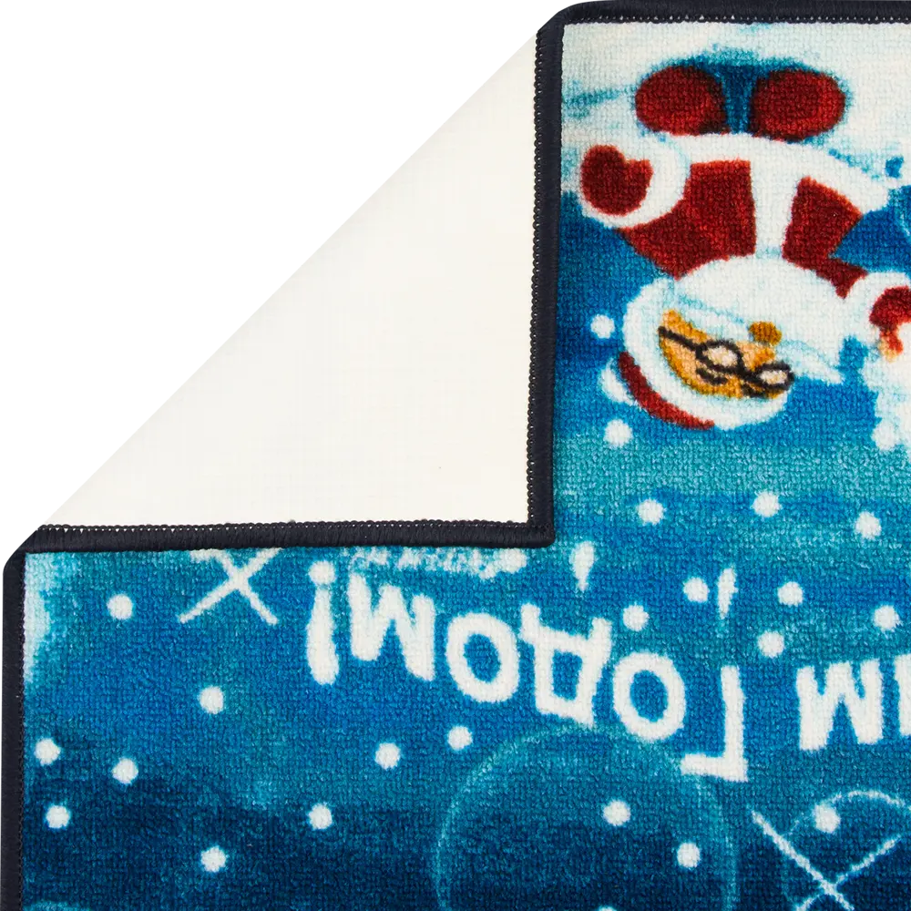 Коврик С новым годом 50x80 см нейлон цвет синий CTIM STLM-2079542 - Вид №4