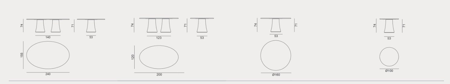 Обеденный стол из композитного материала Gervasoni MAE 33 ARCH-00096206 - Вид №4