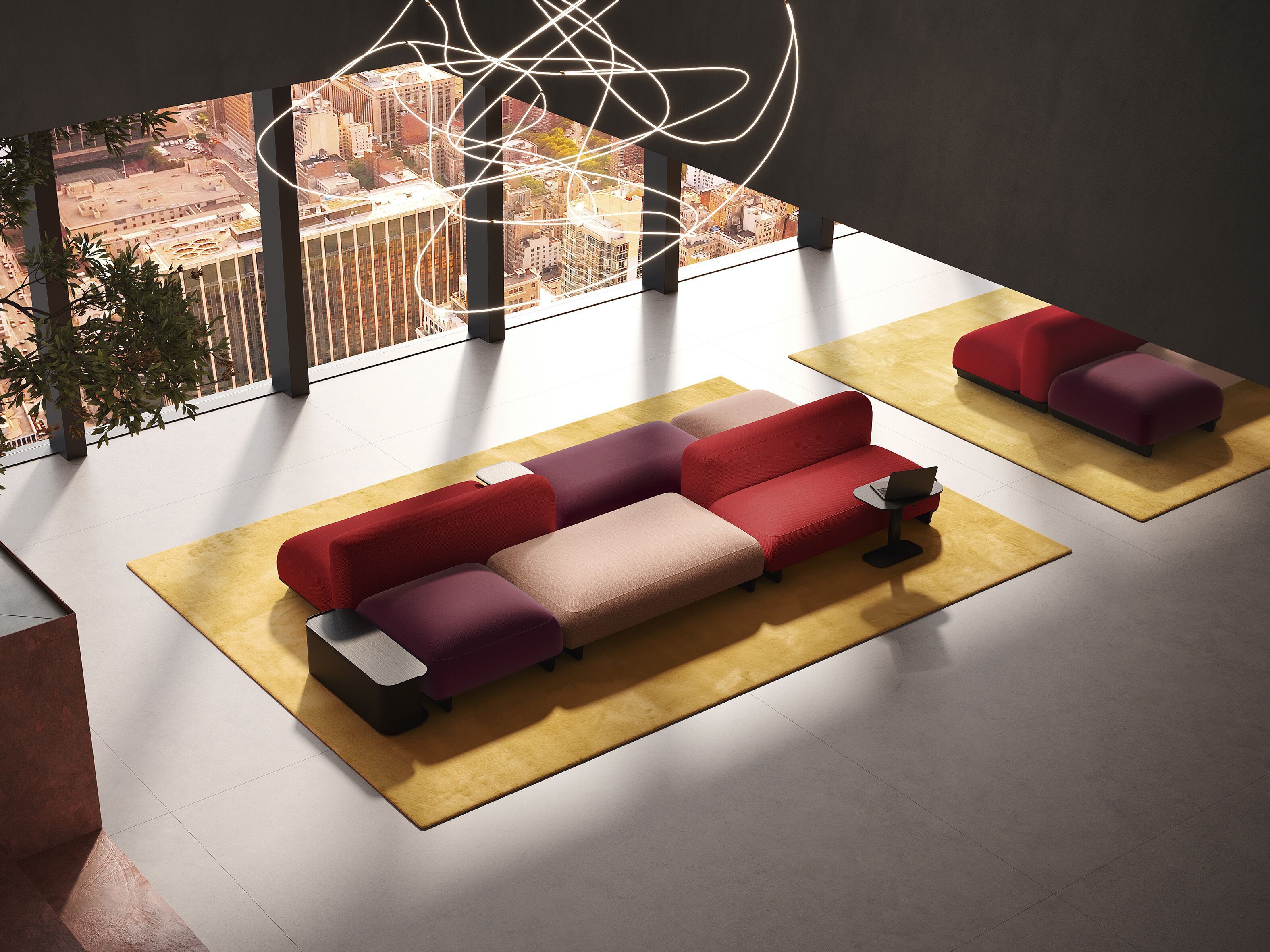 Модульный квадратный пуф из ткани Arper Ralik ARCH-00048220 - Вид №6