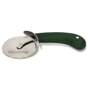 Нож для пиццы Big Green Egg, колесико нержавеющая сталь, зеленая ручка
