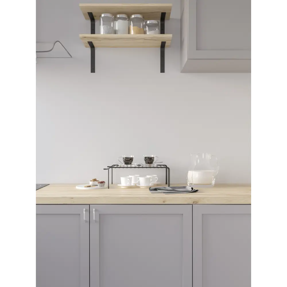 Полка для шкафа 75x25 см KONSENSA сталь цвет черный STLM-2115747 - Вид №2