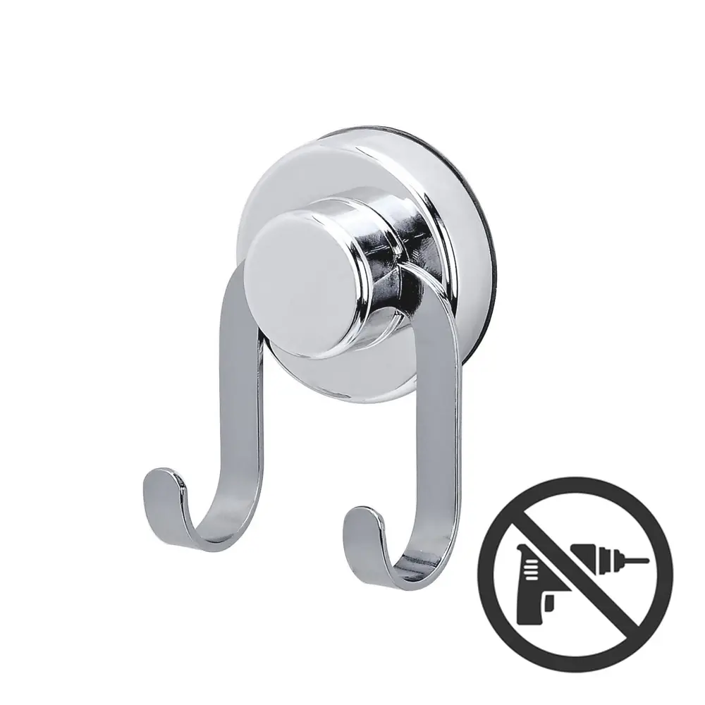 Крючок двухрожковый Sensea «Simply Lock» на присоске цвет хром STLM-2128967