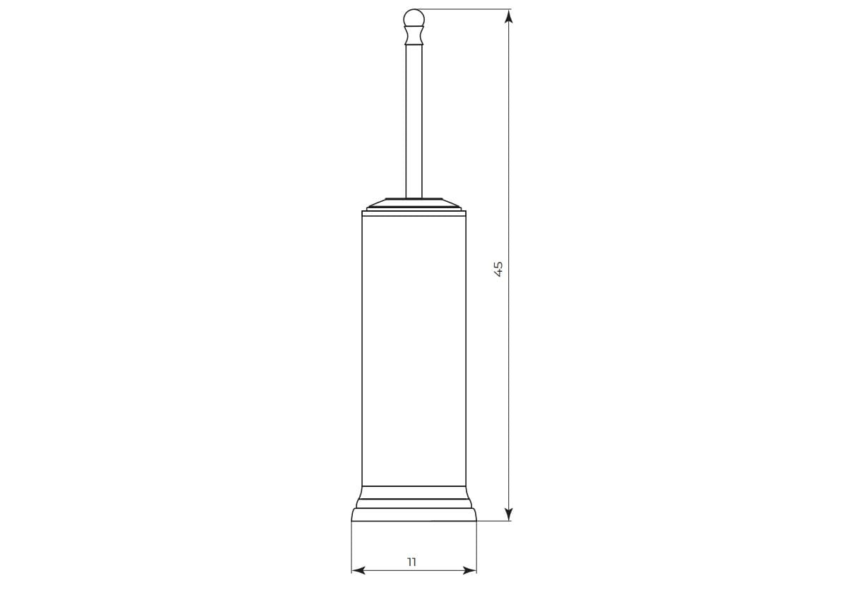 Латунь туалетная щетка Gaia Mobili Complements ARCH-00077373 - Вид №2