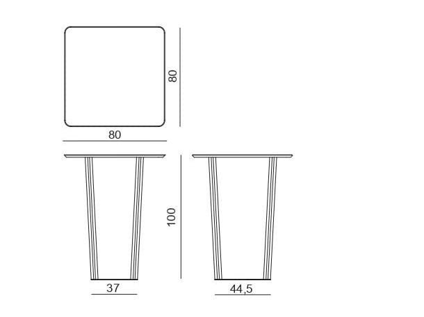 Высокий квадратный деревянный стол BBB LORENZO ARCH-00032465 - Вид №2