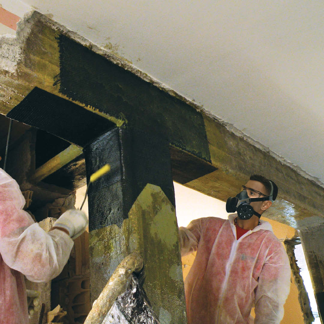 Система FRP для cls, состоящая из четырехосной углеродной ленты и эпоксидной смолы RUREGOLD C-QUADRIWRAP HS ARCH-00013083 - Вид №1