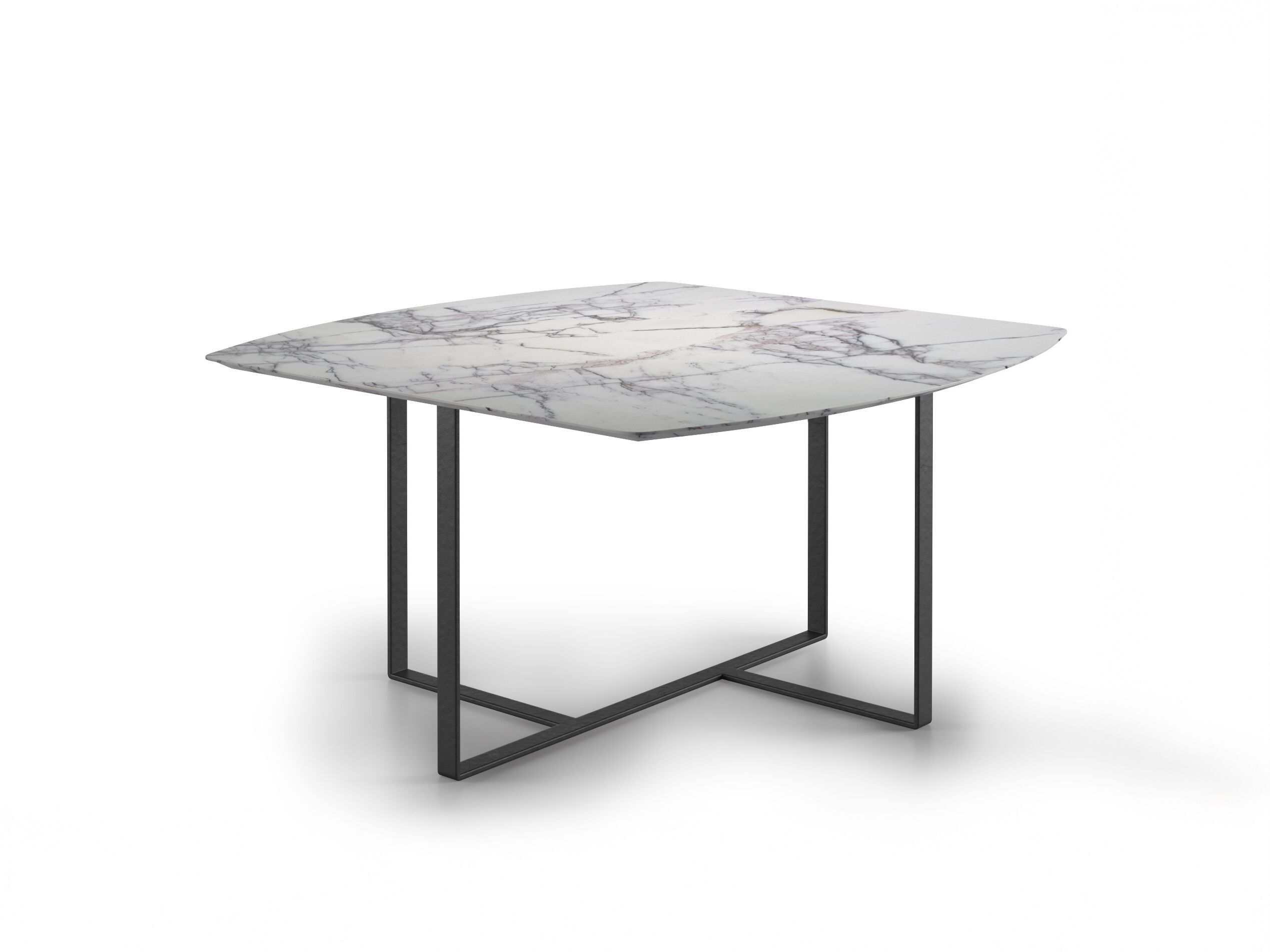 Низкий квадратный журнальный столик с мраморной столешницей Natuzzi Italia время ARCH-00058656 - Вид №1