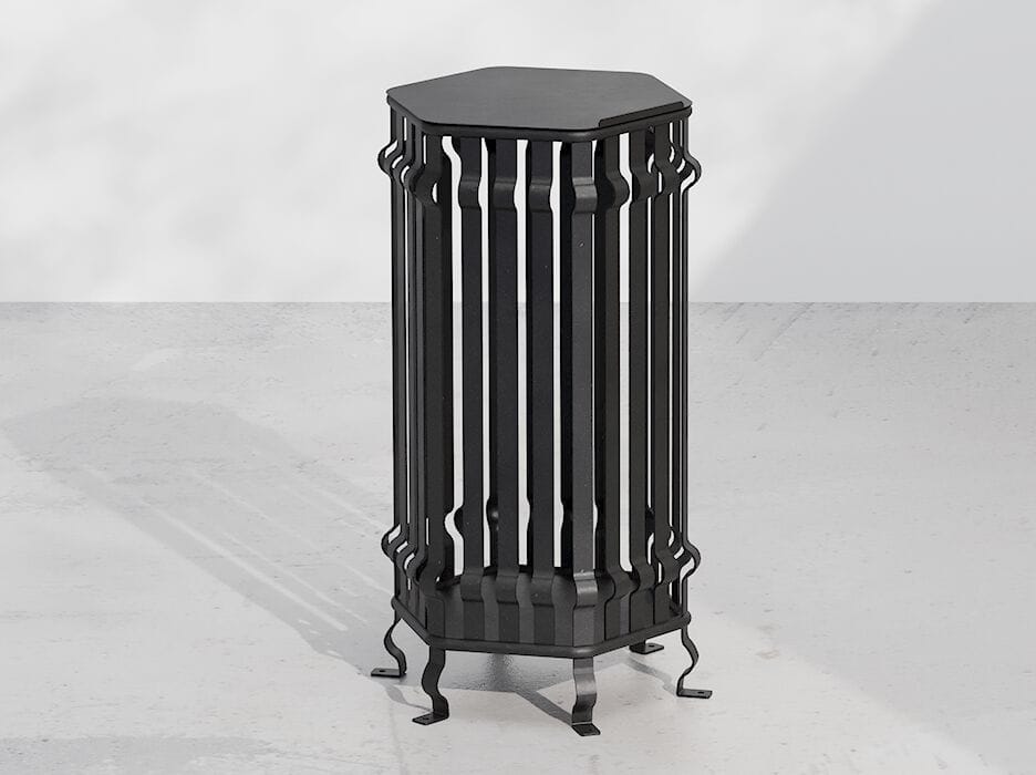 Наружная металлическая корзина для мусора с крышкой DIMCAR ARCH-00047899 - Вид №1