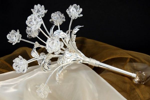 19902-AG CTF, букет серебряный, длина 35 см, цвет серебро Santreyd 