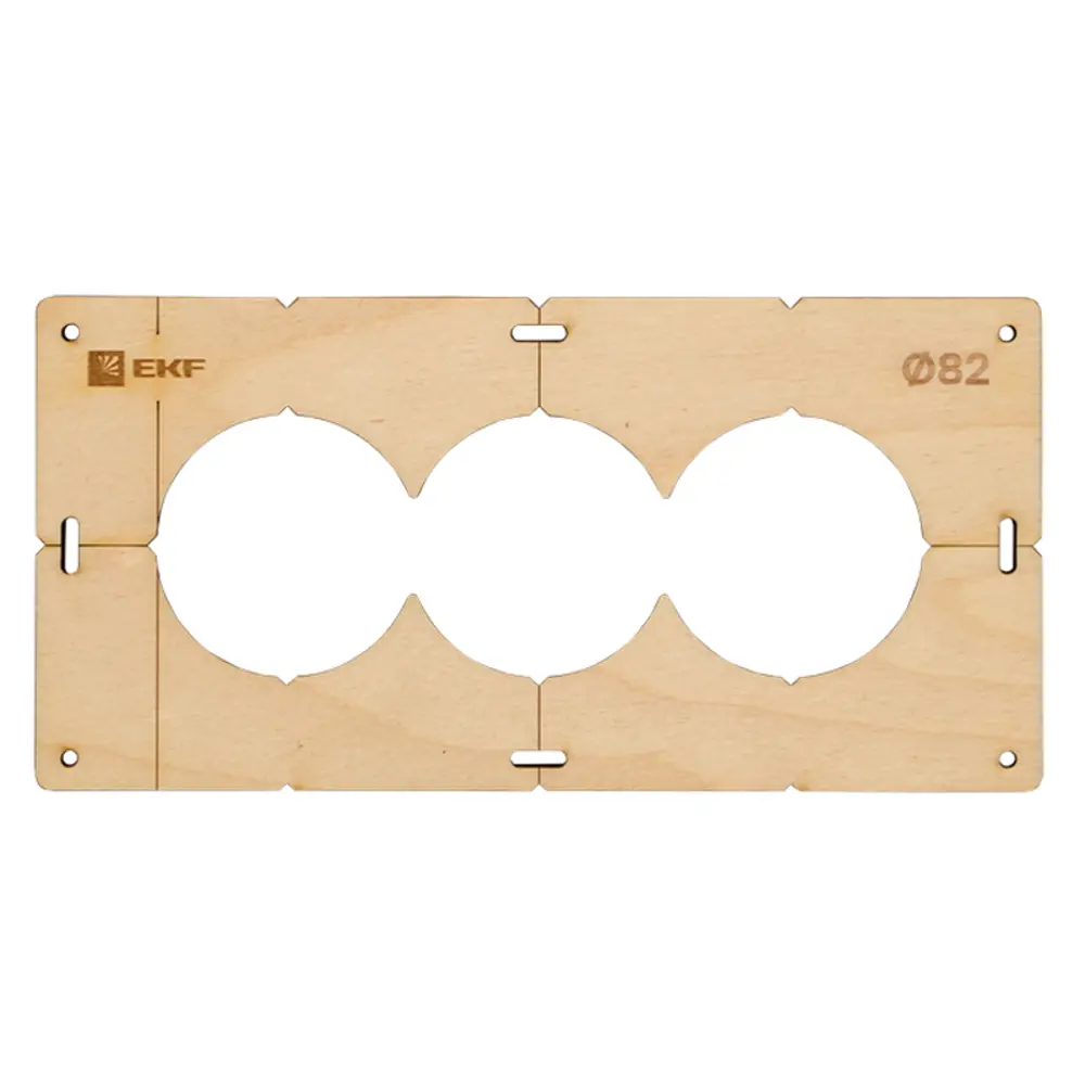 Шаблон для подрозетников EKF d 82 мм 3 поста STLM-2016355