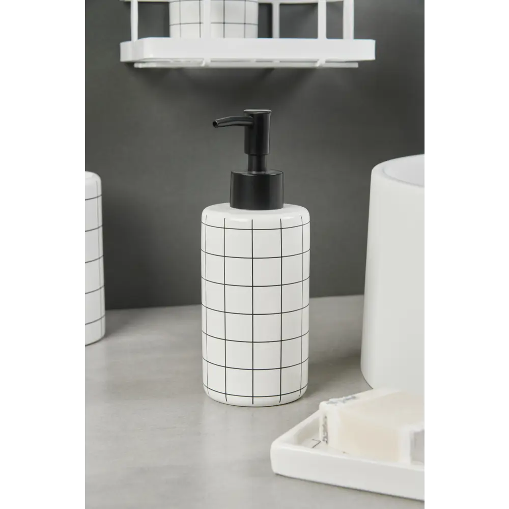 Дозатор для жидкого мыла Vidage La Scuola цвет белый чёрный STLM-2135685 - Вид №1