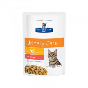 ПР0020240 Корм для кошек Hill"s Prescription Diet Feline C/D при лечении МКБ, лосось пауч 85г Hill's