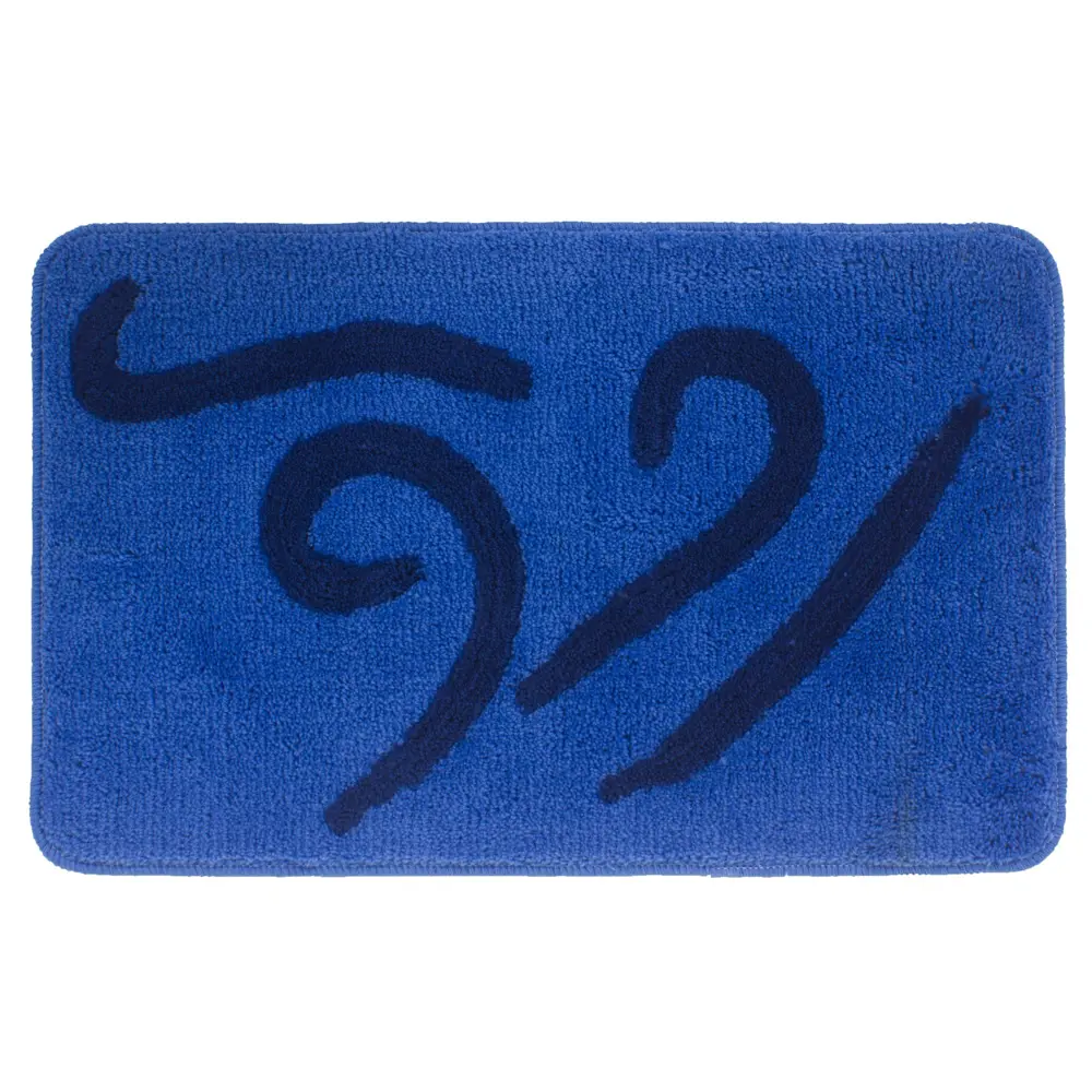 Коврик для ванной комнаты «Волна» 50х80 см цвет синий АКВАЛИНИЯ STLM-2135834
