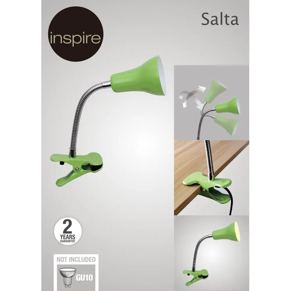 Настольная лампа Inspire Salta с клипсой - фисташковый акцент для рабочего пространства 82551256 STLM-0029686 - Вид №4