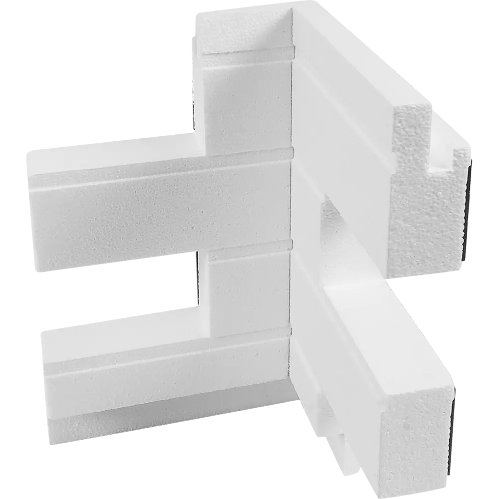 Термопанель наружный угол Мосстрой-31 Brick Wall серый 26x25x41x5 см STLM-2039151 - Вид №4