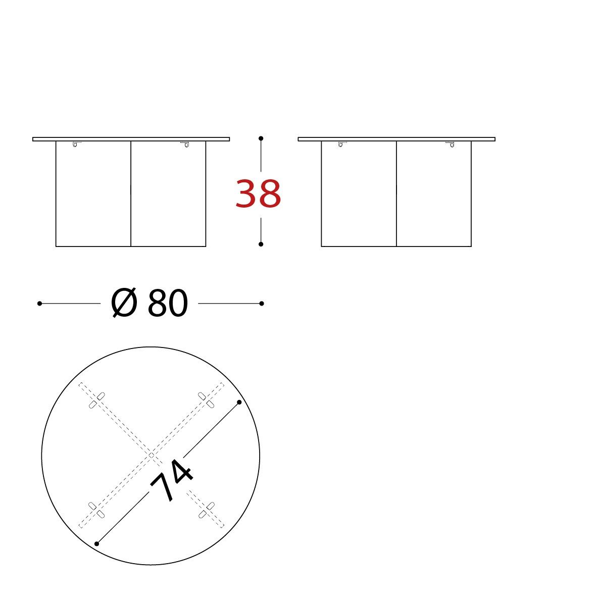 ПММА круглый садовый стол Varaschin Belt Air ARCH-00124604 - Вид №6