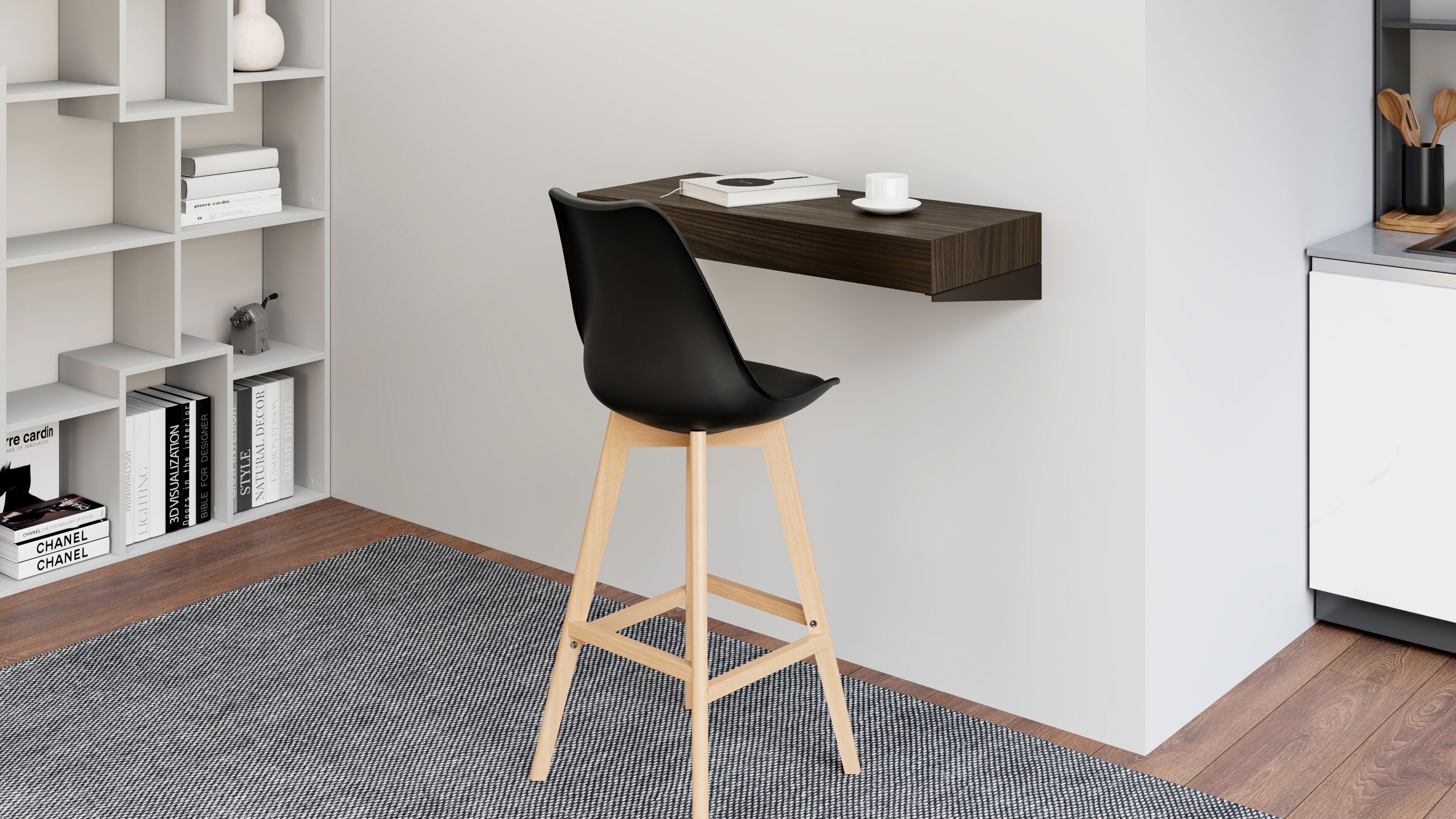 Высокий настенный стол из меламинированного дерева Mobili Fiver Evolution ARCH-00019879 - Вид №9