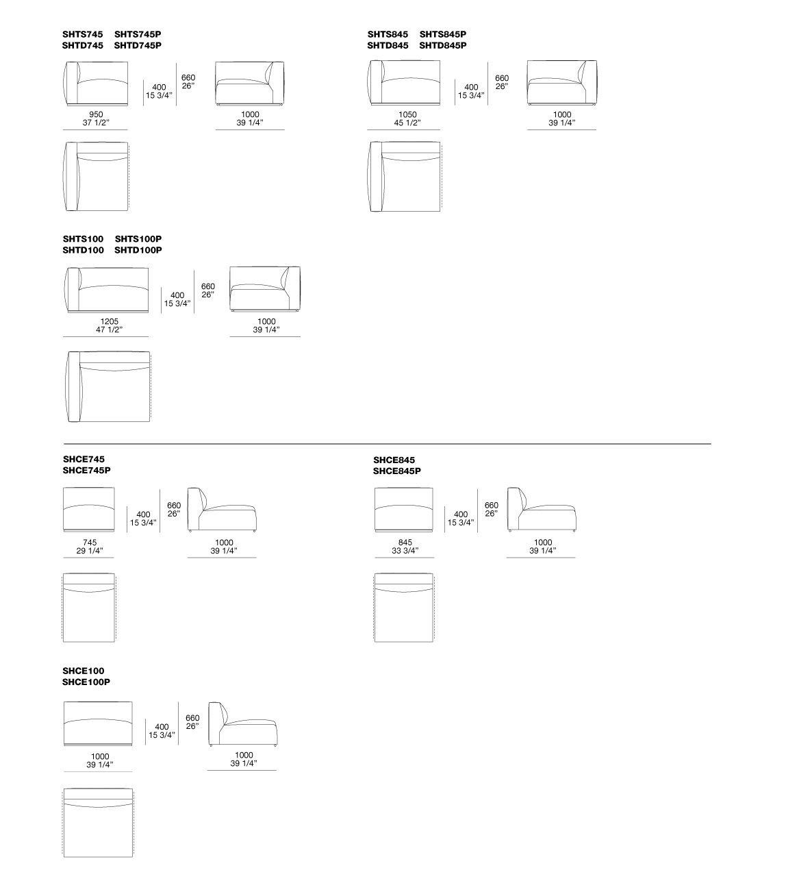 Съемный диван из ткани Poliform ARCH-00120504 - Вид №4