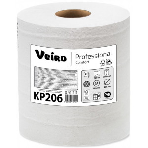 КР206 Veiro Бумажные полотенца в рулонах с центральной вытяжкой Veiro Professional Comfort КР206 M2 6 рулонов по 180 м