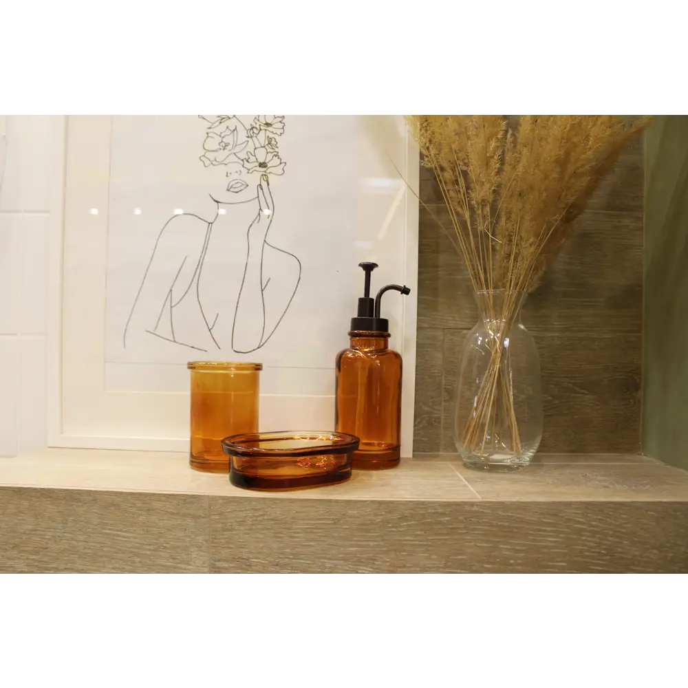 Мыльница Raindrops «Янтарь» стекло цвет янтарный STLM-2123200 - Вид №4