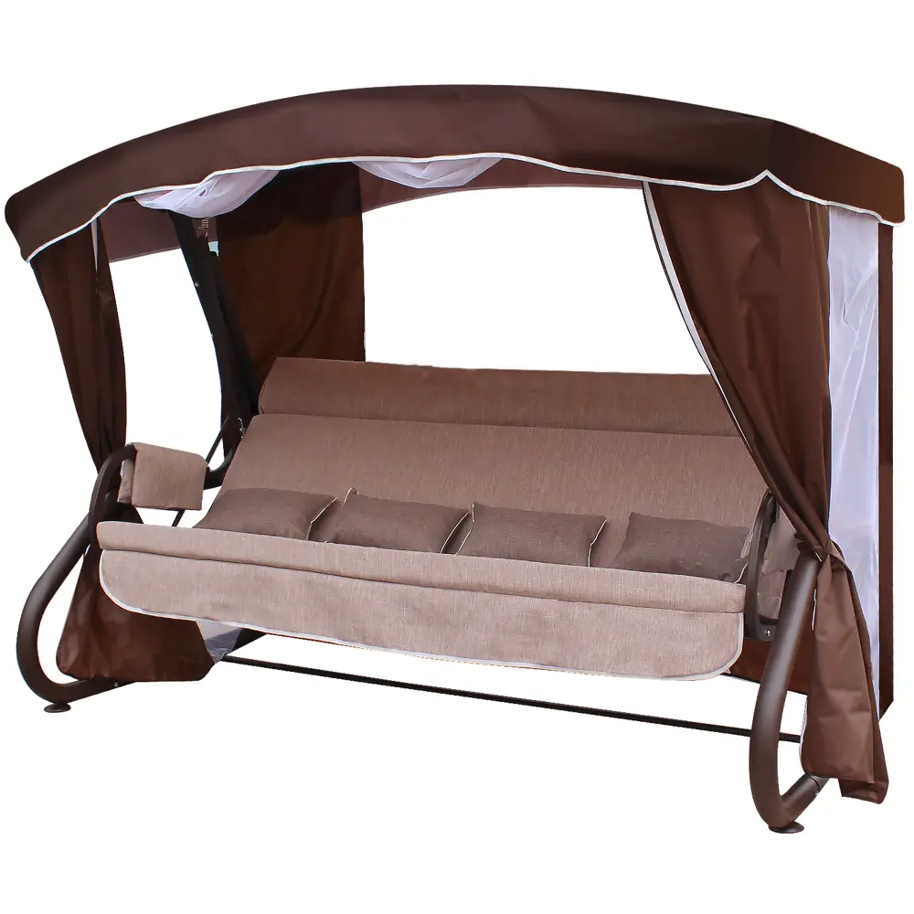 Качели садовые Amsterdam 4-х местные шоколадный Santreyd Качели сад.4-х местные STLM-2041147 - Вид №1